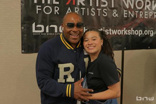 Workshop Founder Shyan Selah and Promotions Director Asia Selah pose together at The Artist Workshop: Career Day