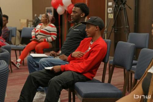 Workshop members listen to the panelists at The Artist Workshop: Career Day