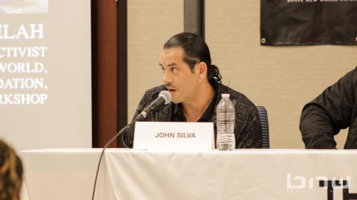 Panelist John Silva speaks at The Artist Workshop: The Creative Process