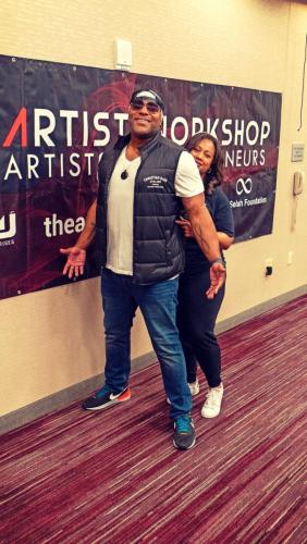 Founder Shyan Selah with Event Producer Candice Richardson at The Artist Workshop: The Long Money Game.