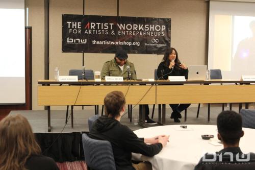 Candice Richardson speaks at The Artist Workshop: Production 101