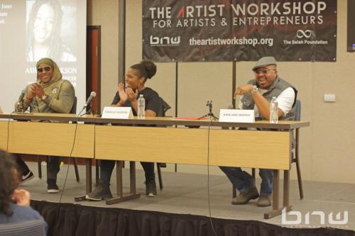 Shyan Selah, A'Noelle Jackson and Kirkland Morris at The Artist Workshop: The Actor.