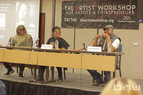 Kirkland Morris speaks alongside A'Noelle Jackson and Shyan Selah at The Artist Workshop: The Actor.