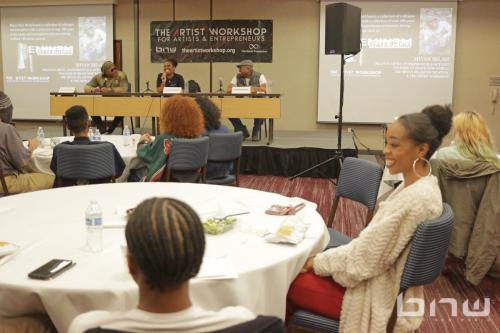 Attendees listen to the panelists at The Artist Workshop: The Actor